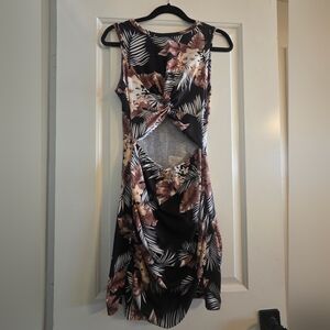 Floral Twist-Front Dress